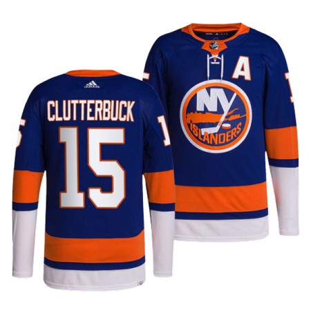 New York Islanders Dresy Cal Clutterbuck 15 Adidas Royal Authentic - Pánské New York Islanders Dresy Cal Clutterbuck 15 Adidas Royal Authentic - Pánské